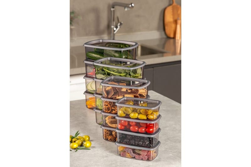 Förvaringslådeset (16 delar) Rasalas16 Antracit - Antracit - Förvaring - Småförvaring - Förvaringslådor