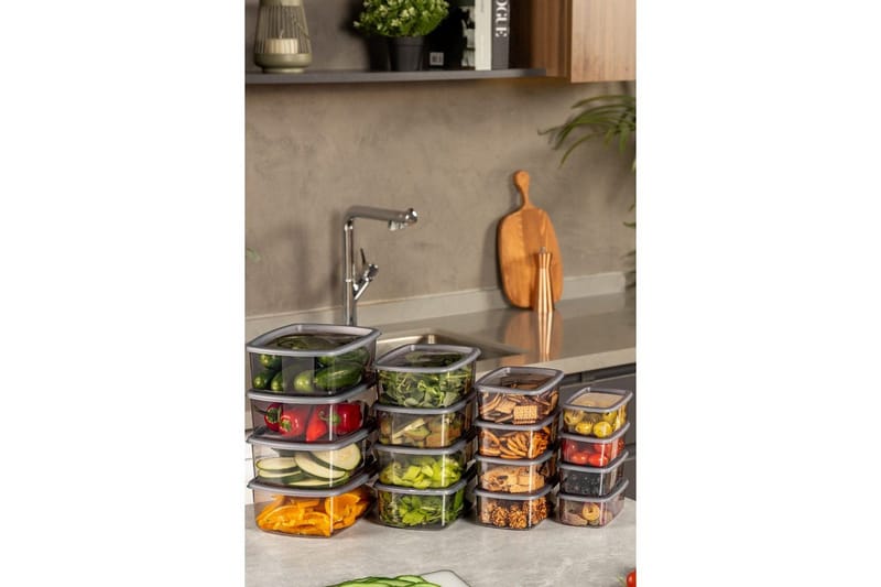 Förvaringslådeset (16 delar) Rasalas16 Antracit - Antracit - Förvaring - Småförvaring - Förvaringslådor