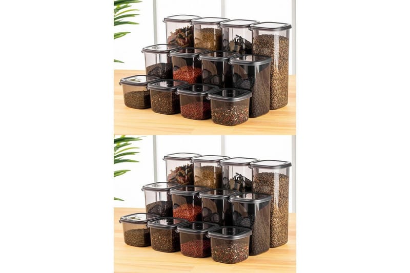 Förvaringslådeset (24 delar) Soyal Antracit, Antracit