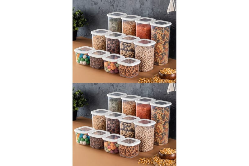 Förvaringslådeset (24 delar) Syril Vit - Vit - Förvaring - Småförvaring - Förvaringslådor