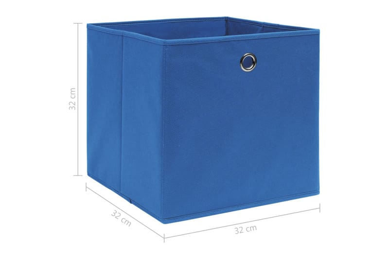 Förvaringslådor 10 st blå 32x32x32 cm tyg - Blå - Förvaring - Småförvaring - Förvaringslådor