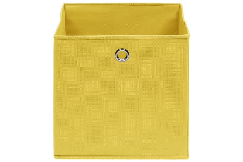 Förvaringslådor 10 st gul 32x32x32 cm tyg - Gul - Förvaring - Småförvaring - Förvaringslådor