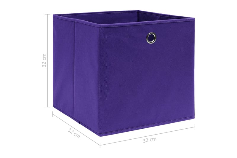 Förvaringslådor 10 st lila 32x32x32 cm tyg - Lila - Förvaring - Småförvaring - Förvaringslådor