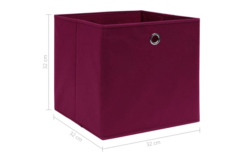 Förvaringslådor 10 st mörkröd 32x32x32 cm tyg - Röd - Förvaring - Småförvaring - Förvaringslådor