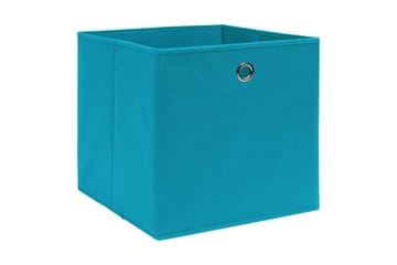 Förvaringslådor 10 st non-woven tyg 28x28x28 cm babyblå