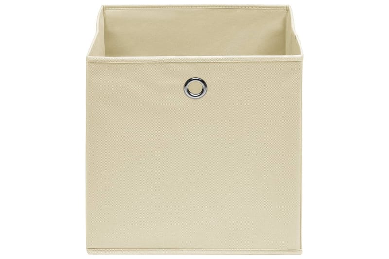 Förvaringslådor 10 st non-woven tyg 28x28x28 cm gräddvit - Kräm - Förvaring - Småförvaring - Förvaringslådor