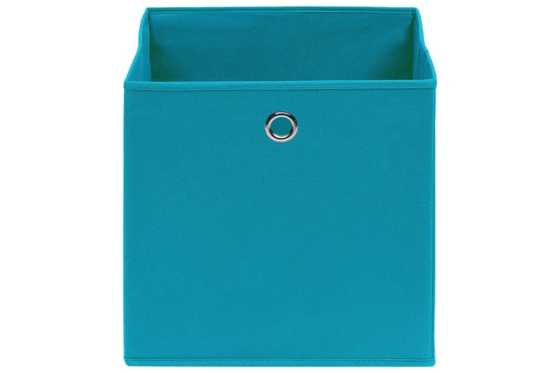 Förvaringslådor 4 st non-woven tyg 28x28x28 cm babyblå - Turkos - Förvaring - Småförvaring - Förvaringslådor
