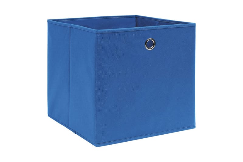 Förvaringslådor 4 st non-woven tyg 28x28x28 cm blå - Blå - Förvaringslådor