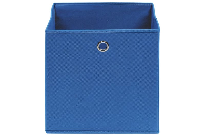 Förvaringslådor 4 st non-woven tyg 28x28x28 cm blå - Blå - Förvaringslådor