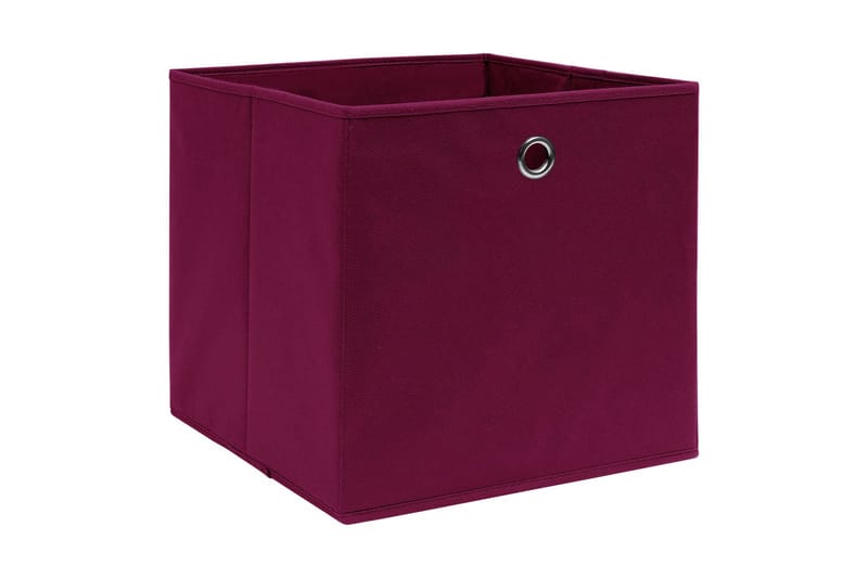 Förvaringslådor 4 st non-woven tyg 28x28x28 cm mörkröd - Röd - Förvaring - Småförvaring - Förvaringslådor