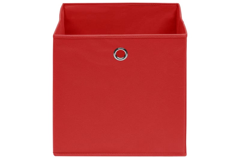 Förvaringslådor 4 st non-woven tyg 28x28x28 cm röd - Röd - Förvaring - Småförvaring - Förvaringslådor