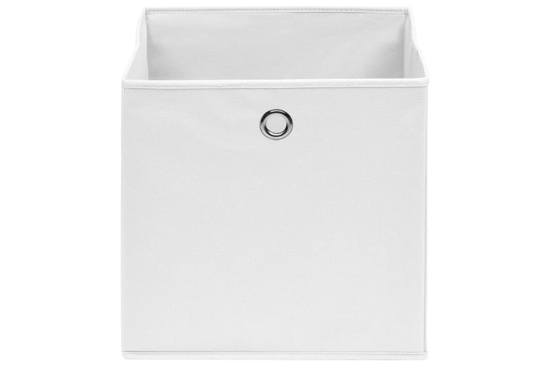 Förvaringslådor 4 st non-woven tyg 28x28x28 cm vit - Vit - Förvaring - Småförvaring - Förvaringslådor