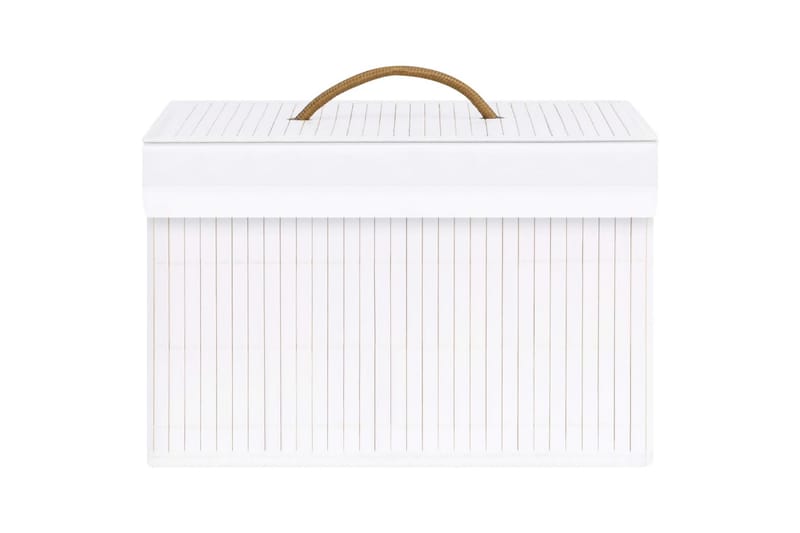 Förvaringslådor bambu 4 st vit - Vit - Förvaring - Småförvaring - Förvaringslådor