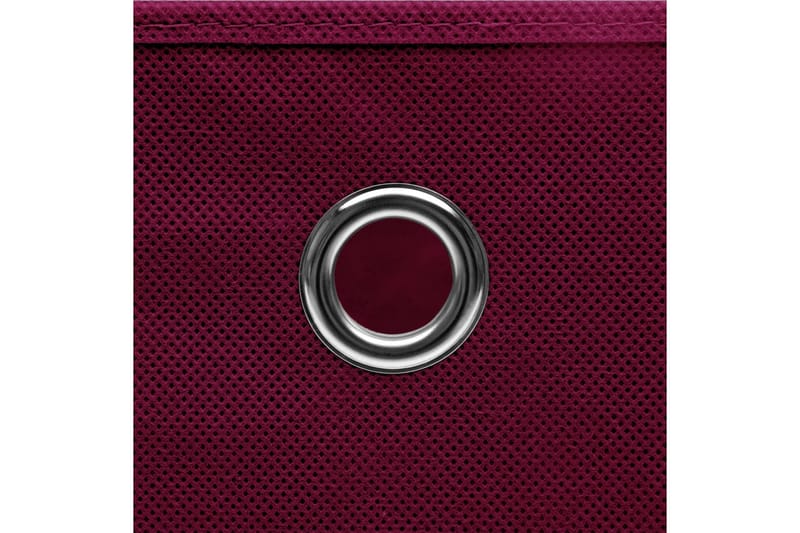 Förvaringslådor med lock 10 st 28x28x28 cm mörkröd - Mörkröd - Förvaring - Småförvaring - Förvaringslådor