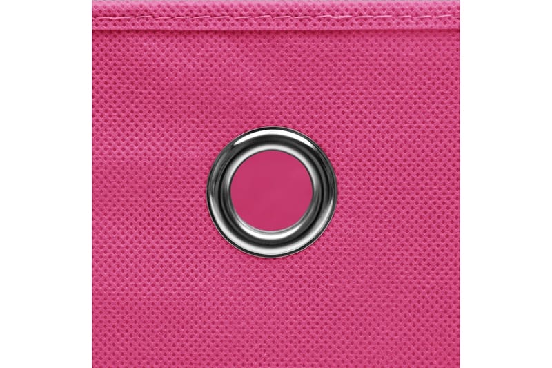 Förvaringslådor med lock 4 st rosa 32x32x32 cm tyg - Rosa - Förvaringslådor