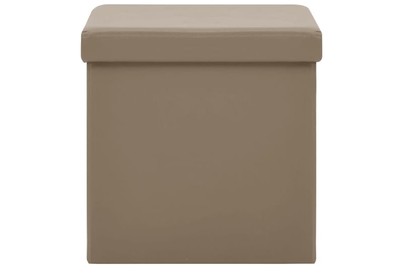 Hopfällbar förvaringspall cappuccino PVC - Cappuccino - Förvaring - Småförvaring - Förvaringslådor