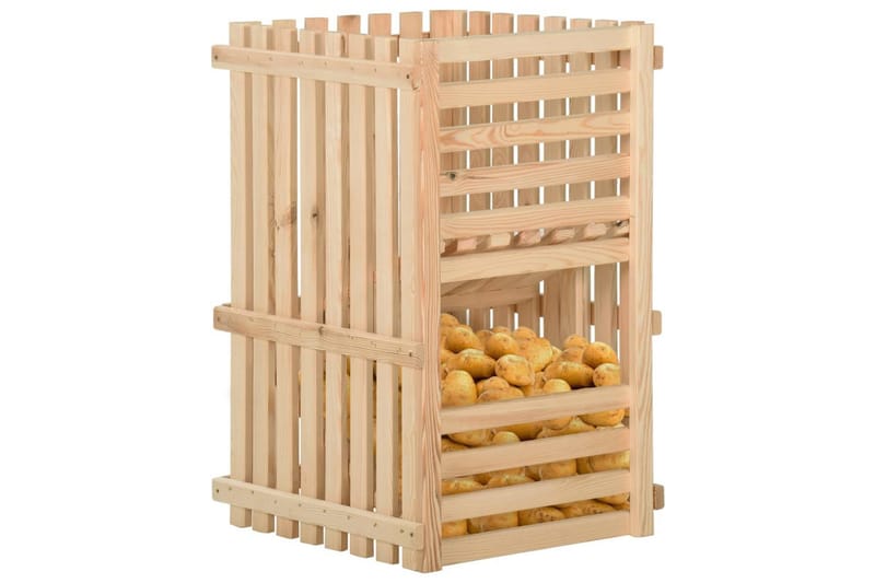 Potatislåda 50x50x80 cm massiv furu - Brun - Förvaring - Småförvaring - Förvaringslådor