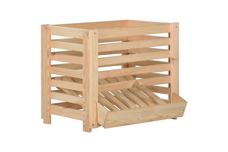 Potatislåda 60x40x50 cm massiv furu - Brun - Förvaring - Småförvaring - Förvaringslådor