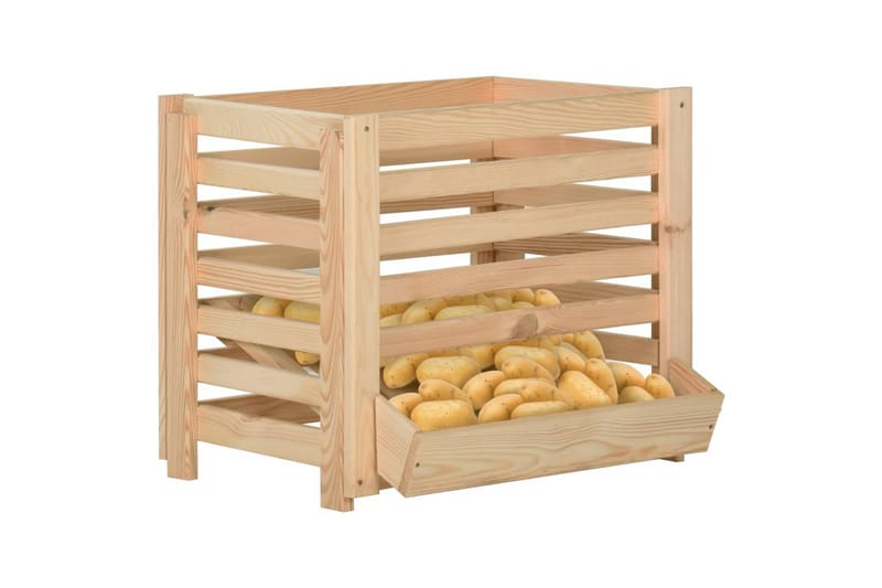 Potatislåda 60x40x50 cm massiv furu - Brun - Förvaring - Småförvaring - Förvaringslådor