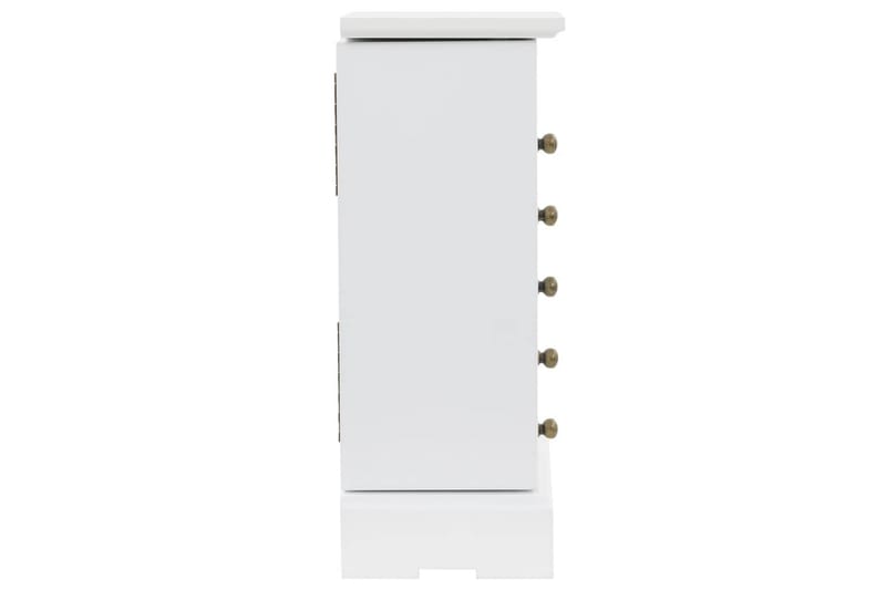 Smyckeskrin med spegel MDF 25x13,5x34 cm - Vit - Förvaring - Småförvaring - Förvaringslådor