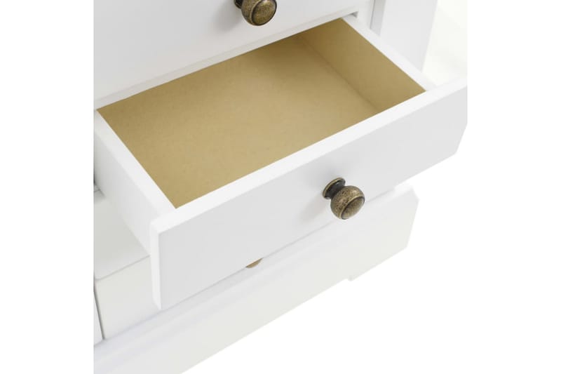 Smyckeskrin med spegel MDF 25x13,5x34 cm - Vit - Förvaringslådor - Smyckesskrin & smyckesställ