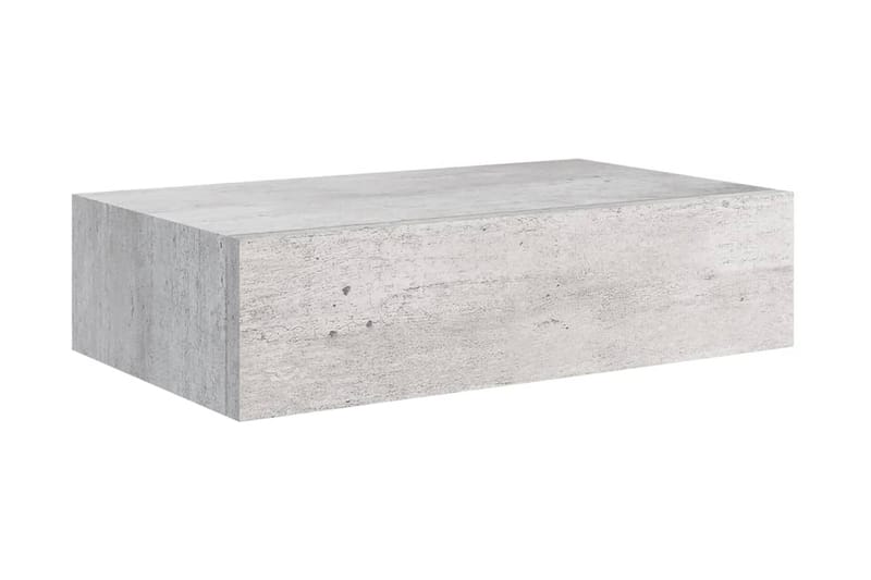 Vägglådor betonggrå 2 st 40x23,5x10 cm MDF - Betonggrå - Förvaringslådor