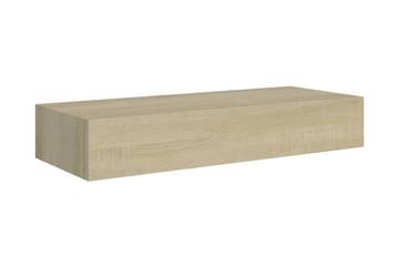 Väggmonterad låda 2 st ek 60x23,5x10 cm MDF