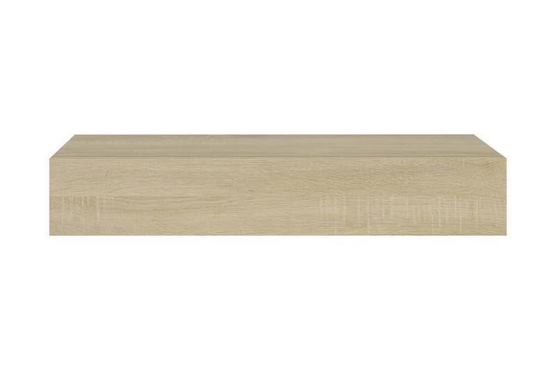 Väggmonterad låda 2 st ek 60x23,5x10 cm MDF - Brun - Förvaring - Småförvaring - Förvaringslådor