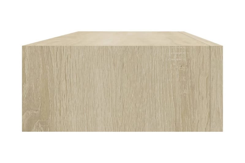 Väggmonterad låda 2 st ek 60x23,5x10 cm MDF - Brun - Förvaringslådor