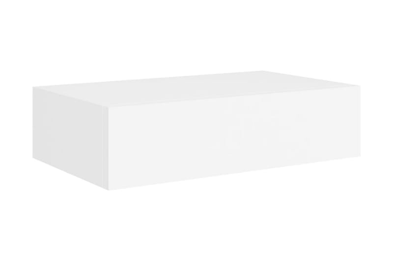 Väggmonterad låda 2 st vit 40x23,5x10 cm MDF - Vit - Förvaring - Småförvaring - Förvaringslådor