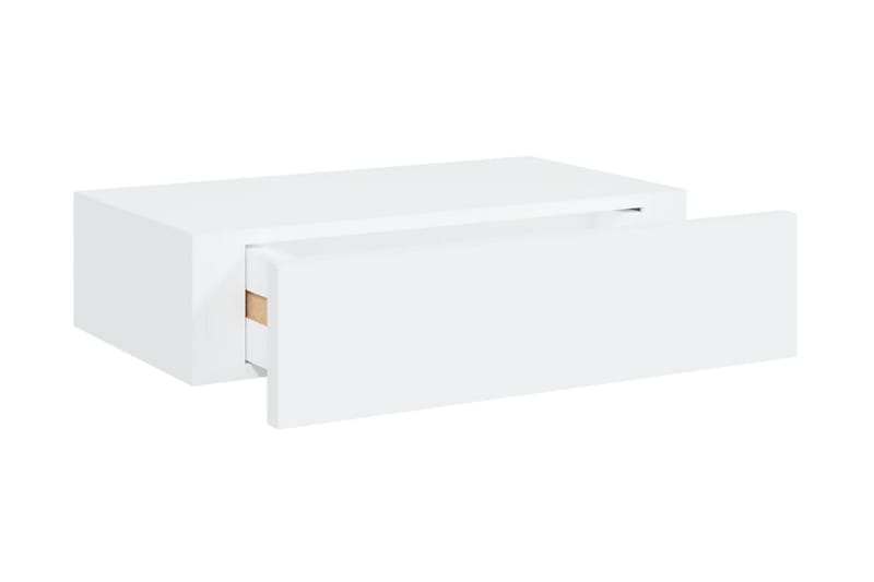 Väggmonterad låda 2 st vit 40x23,5x10 cm MDF - Vit - Förvaring - Småförvaring - Förvaringslådor