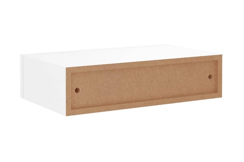 Väggmonterad låda 2 st vit 40x23,5x10 cm MDF - Vit - Förvaringslådor