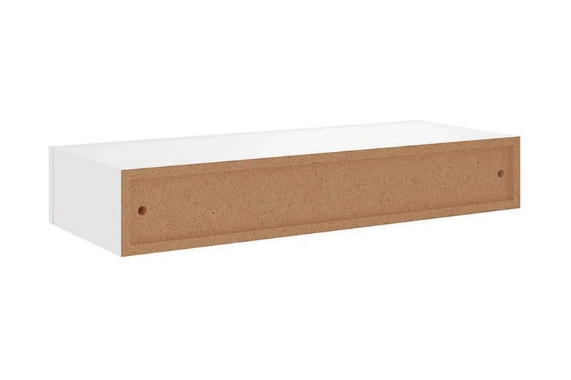 Väggmonterad låda 2 st vit 60x23,5x10 cm MDF - Vit - Förvaring - Småförvaring - Förvaringslådor