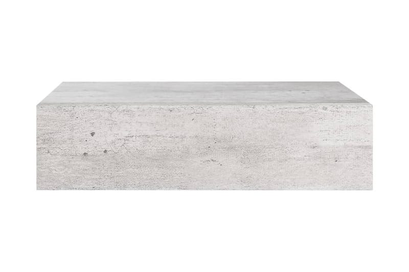 Väggmonterad låda betonggrå 40x23,5x10 cm MDF - Betonggrå - Förvaringslådor