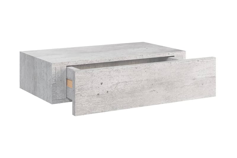 Väggmonterad låda betonggrå 40x23,5x10 cm MDF - Betonggrå - Förvaringslådor
