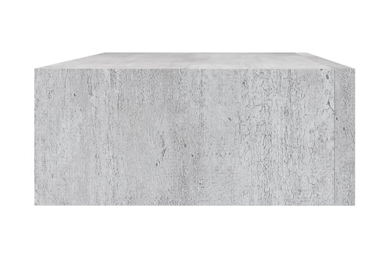 Väggmonterad låda betonggrå 40x23,5x10 cm MDF - Betonggrå - Förvaringslådor