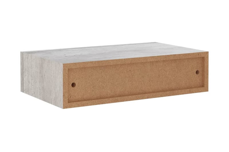 Väggmonterad låda betonggrå 40x23,5x10 cm MDF - Betonggrå - Förvaringslådor