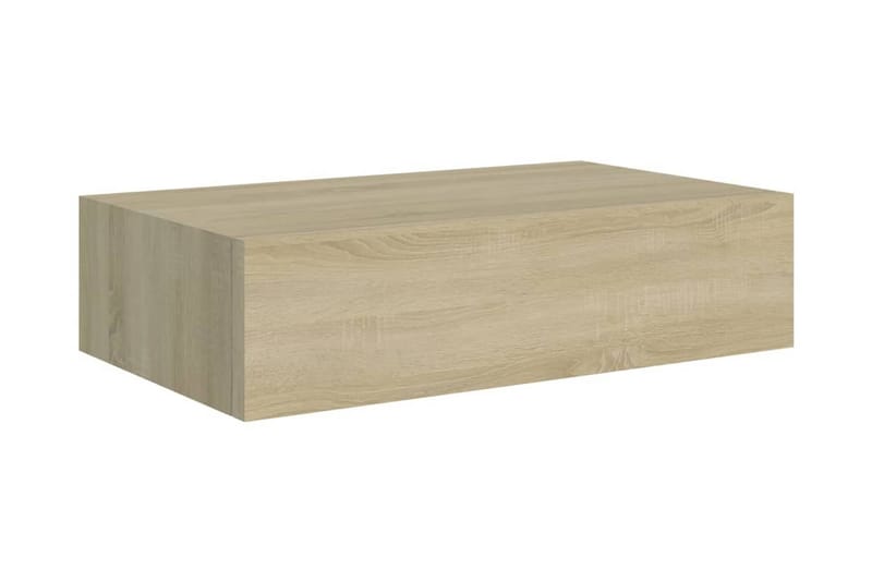 Väggmonterad låda ek 40x23,5x10 cm MDF - Brun - Förvaringslådor