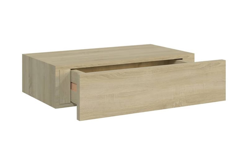 Väggmonterad låda ek 40x23,5x10 cm MDF - Brun - Förvaringslådor