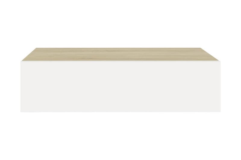 Väggmonterad låda ek och vit 40x23,5x10 cm MDF - Grå - Förvaring - Småförvaring - Förvaringslådor