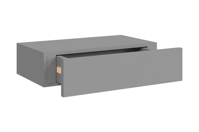 Väggmonterad låda svart 40x23,5x10 cm MDF - Grå - Förvaringslådor