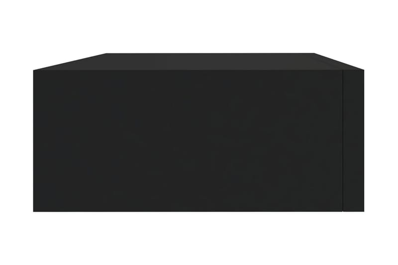 Väggmonterade lådor svart 2 st 40x23,5x10 cm MDF - Svart - Förvaringslådor