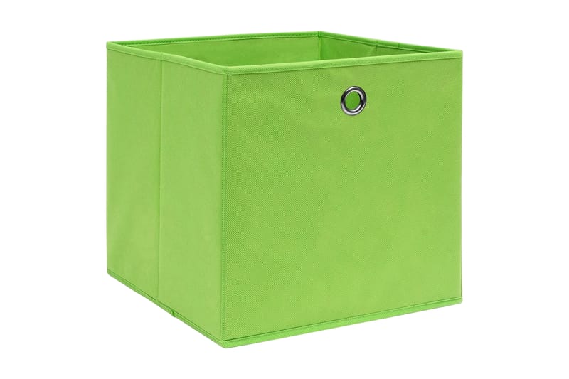 Förvaringslådor 4 st grön 32x32x32 cm tyg - Grön - Förvaringslådor
