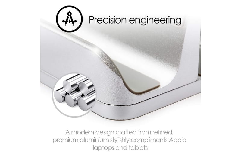 Bordsställ Desire2 2-in-1 Justerbar Aluminium - Silver - Förvaring - Småförvaring - Förvaringsställ - Laptopställ