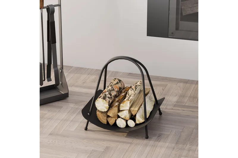 Dekorativt Metalltillbehör Mirven Svart - Svart - Förvaring - Småförvaring - Förvaringsställ - Vedställ