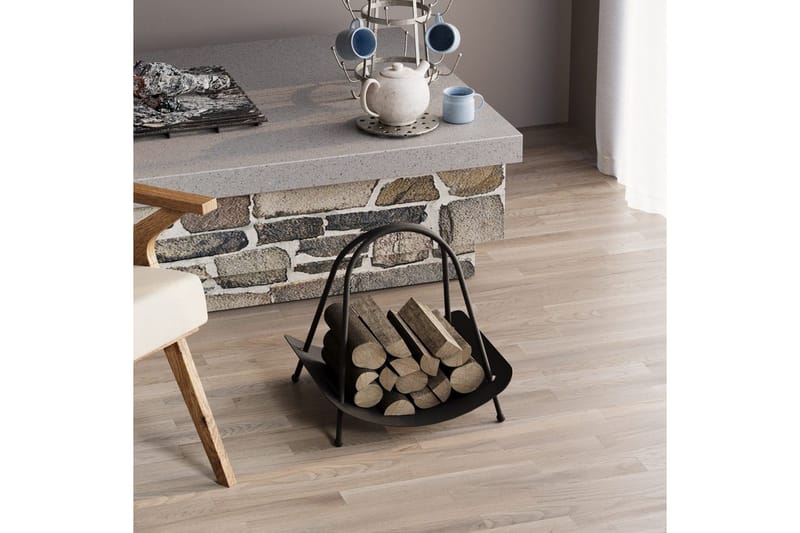 Dekorativt Metalltillbehör Mirven Svart - Svart - Förvaring - Småförvaring - Förvaringsställ - Vedställ