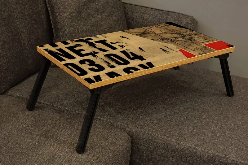 Bourdeau Laptopställ 25 cm - Trä/natur/Svart - Förvaring - Småförvaring - Förvaringsställ - Laptopställ