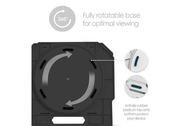 Laptopställ Desire2 2-in-1 360 Roterbar Svart - Svart - Förvaring - Småförvaring - Förvaringsställ - Laptopställ