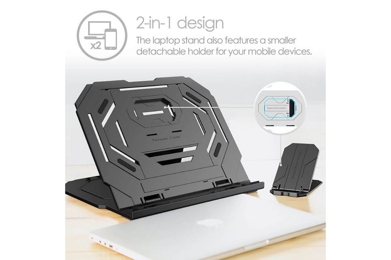 Laptopställ Desire2 2-in-1 360 Roterbar Svart - Svart - Förvaring - Småförvaring - Förvaringsställ - Laptopställ