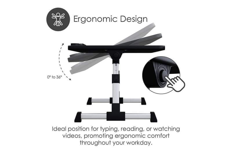 Laptopställ Desire2 Justerbart - Svart - Förvaring - Småförvaring - Förvaringsställ - Laptopställ